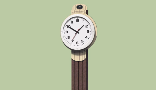 Clock-on-spot da Floema Golf, com estrutura em plástico reciclado.