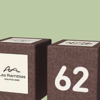 Detalhe de render de tee cube number da Floema Golf